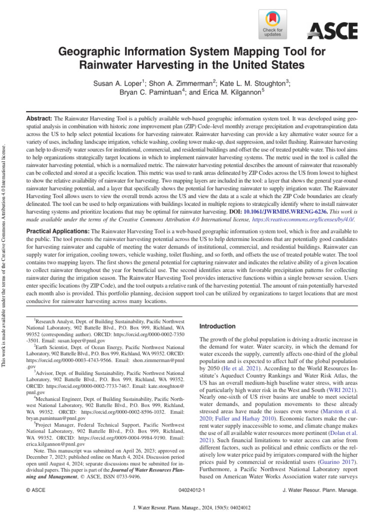 Loper Et Al 2024 Geographic Information System Mapping Tool For ...