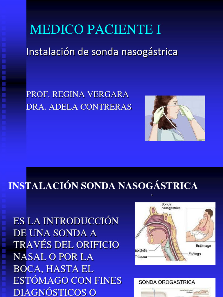 9 Instalación Sondas | PDF | Medicina CLINICA | Especialidades Medicas