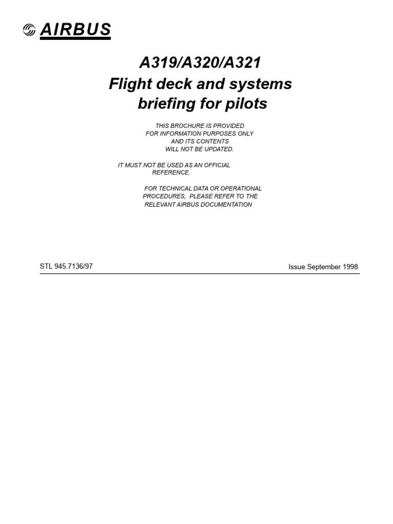 Airbus A319, A320, A321 Flight Deck and Systems Briefing For Pilots ...