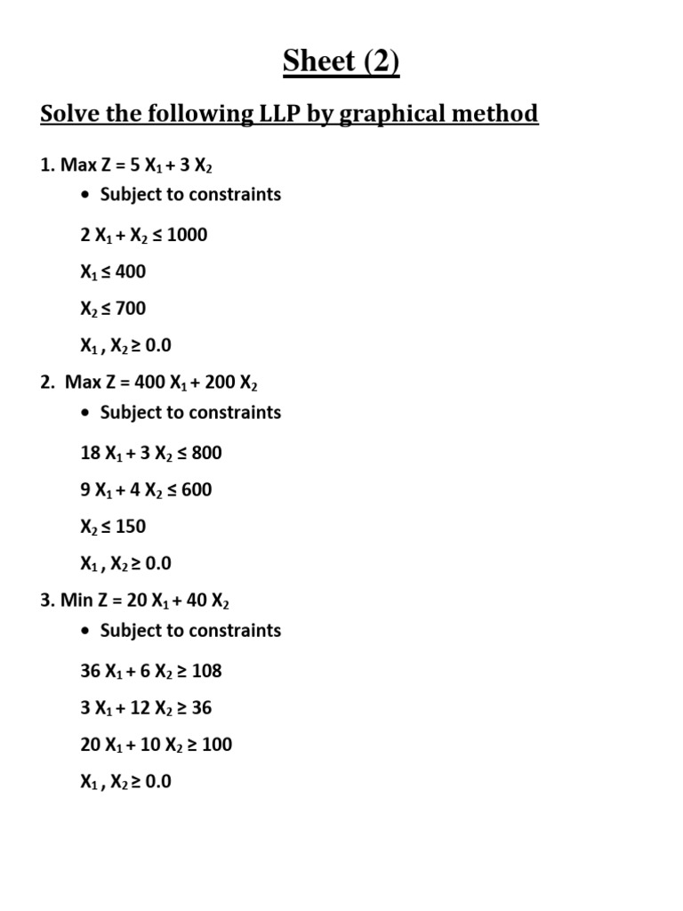 Graphical Method for Linear Programming | PDF | Science & Mathematics