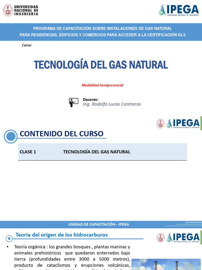 Tecnologia Del Gas Natural Ig3 Ipega - RLC 270624 | PDF | Gas natural ...