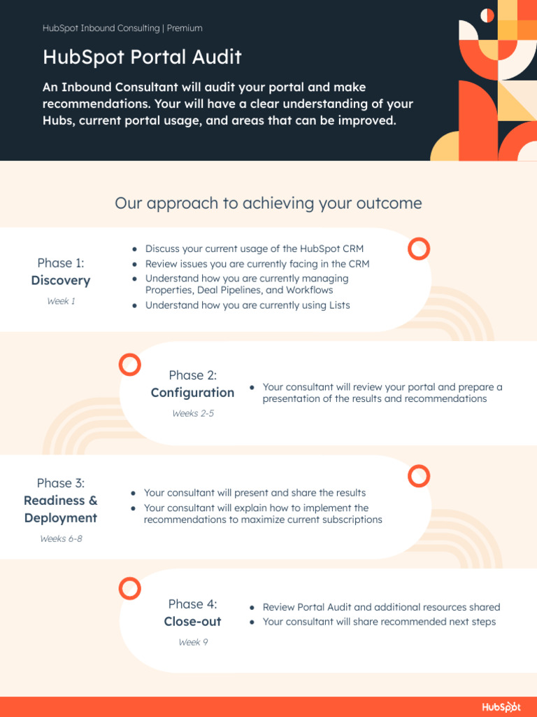 CRM Portal Audit - HubSpot Inbound Consulting Deliverable | PDF ...