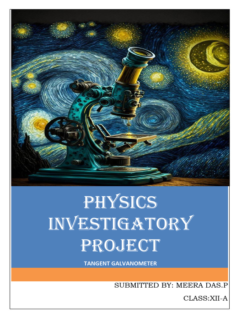 Tangent Galvanometer Project Overview | PDF | Earth's Magnetic Field ...