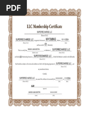 Sole MBR Certificate