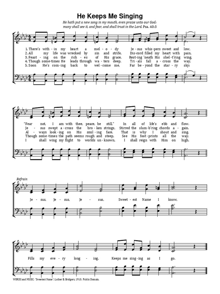 He Keeps Me Singing | PDF