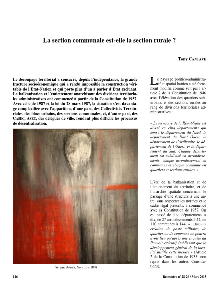 Définition et enjeux des sections communales | PDF | Communes de France ...