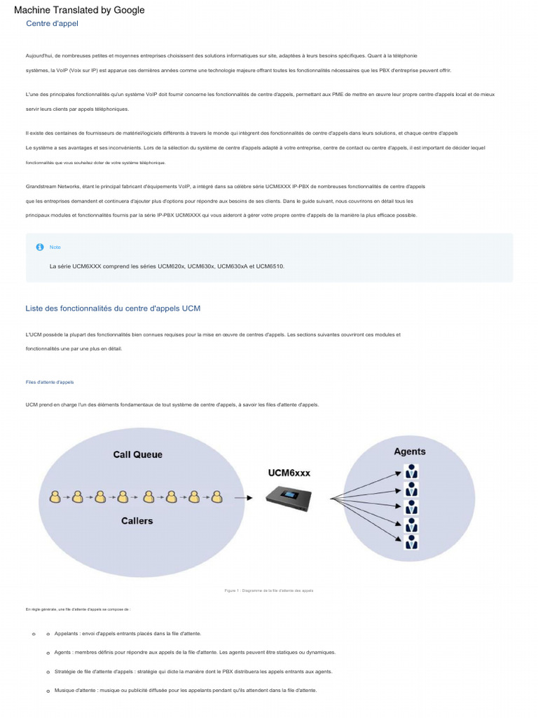 Fonctionnalités du Centre d'Appels UCM | PDF | Gestion de la relation ...