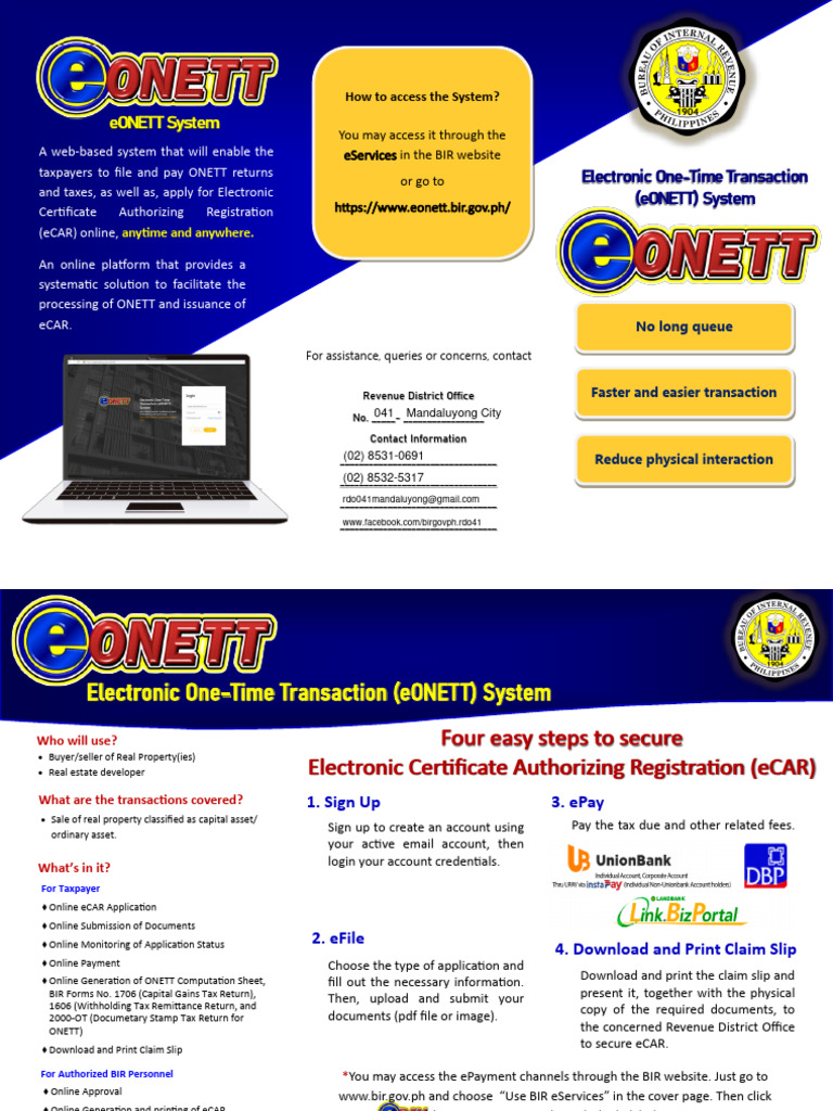eONETT System for eCAR Applications | PDF | Taxes | Payments