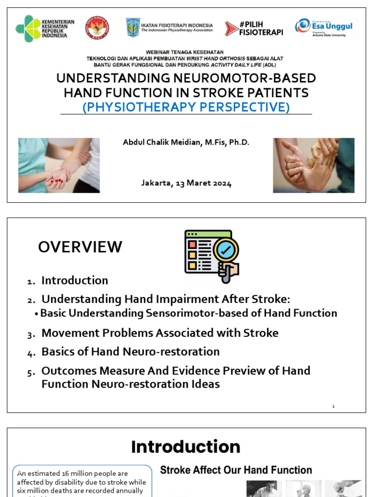 Neuromotor Hand Function in Stroke Recovery | PDF | Anatomical Terms Of ...
