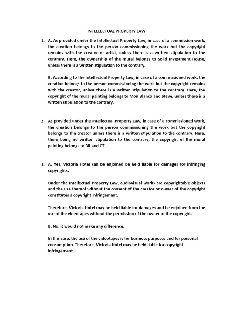Intellectual Property Law Overview | PDF | Patent | Trademark