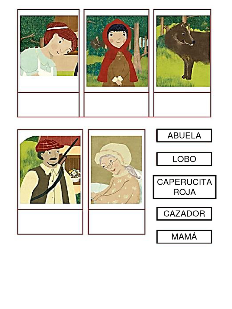 Actividades educativas sobre Caperucita Roja | PDF | Caperucita Roja ...
