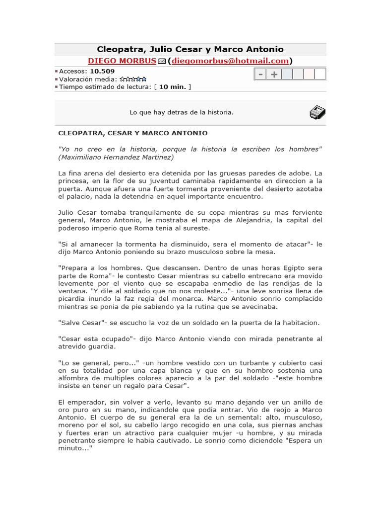 Cleopatra Pdf Cleopatra Mark Antony