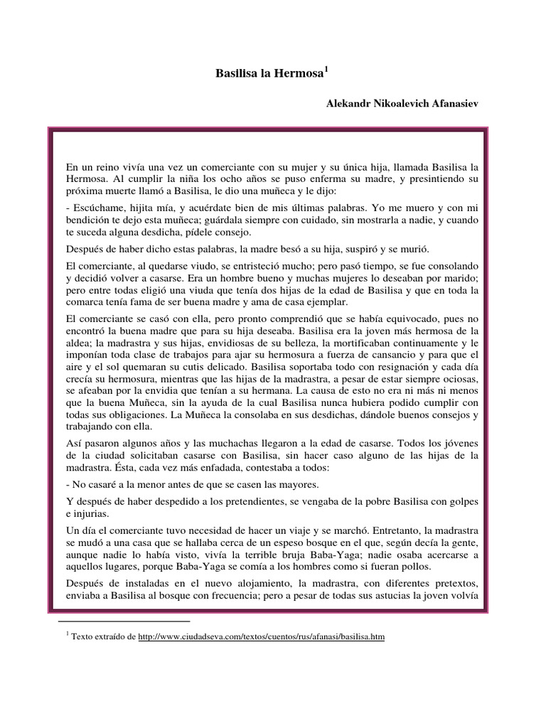 Basilisa La Hermosa | PDF