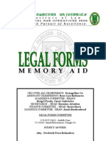 Legal Forms Memory Aid