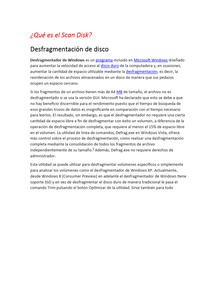 Qué Es El Scan Disk INVESTIGACION Josselin Lem | PDF | Software del ...
