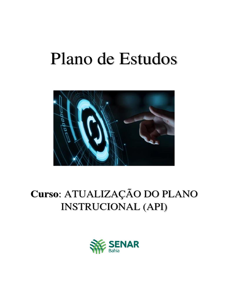 Plano de Estudos para Curso SENAR | PDF | Aprendizado
