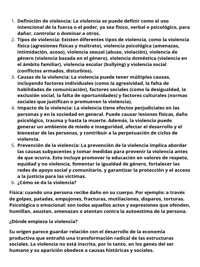 Tipos y causas de la violencia social | PDF | Violencia | Justicia