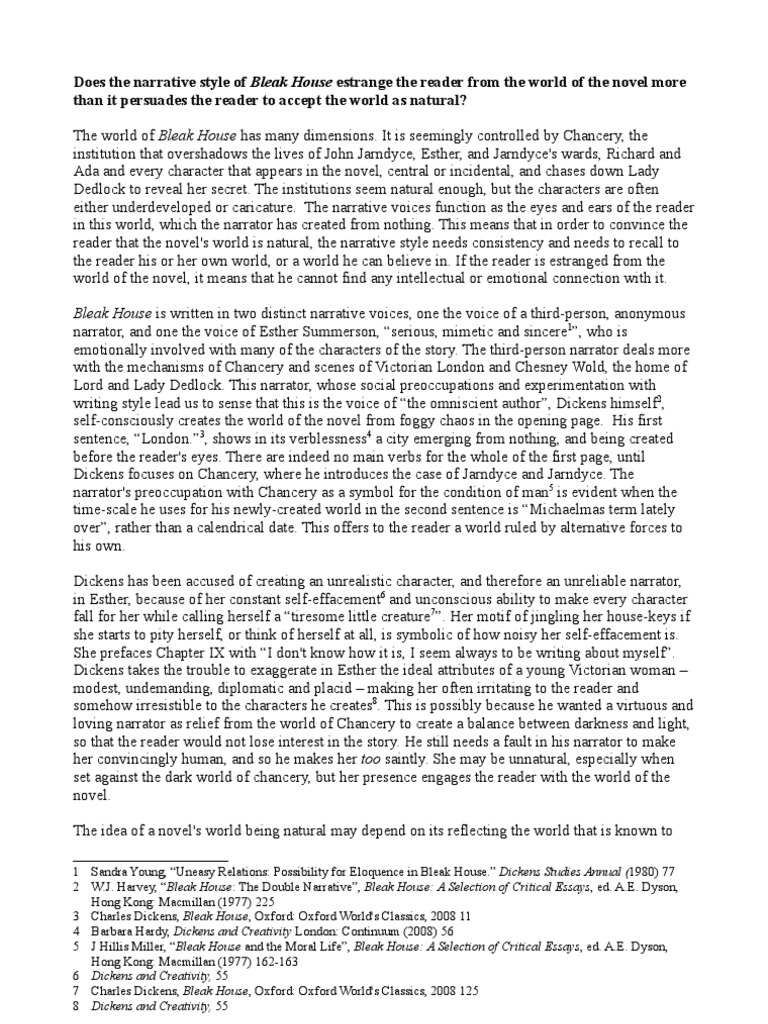 Bleak House Narrative Style PDF Bleak House