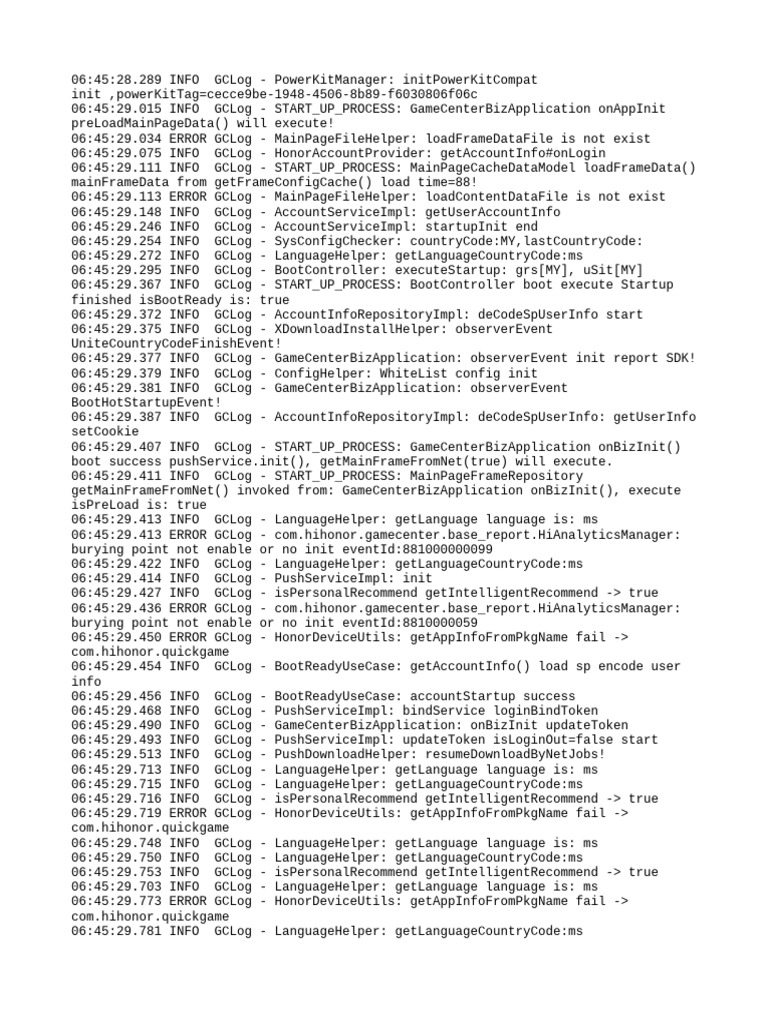 GameCenter Initialization Log Analysis | PDF | Computer Networking ...