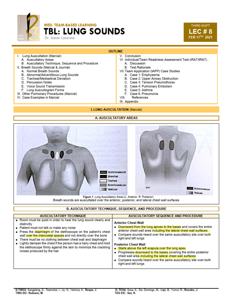 Pediatric Lung Auscultation Guide | PDF | Lung | Respiratory Tract