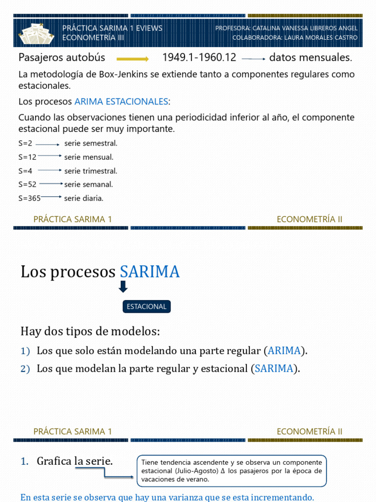 Práctica SARIMA 1 Eviews - Pasajeros - Air2 | PDF | Estadísticas ...