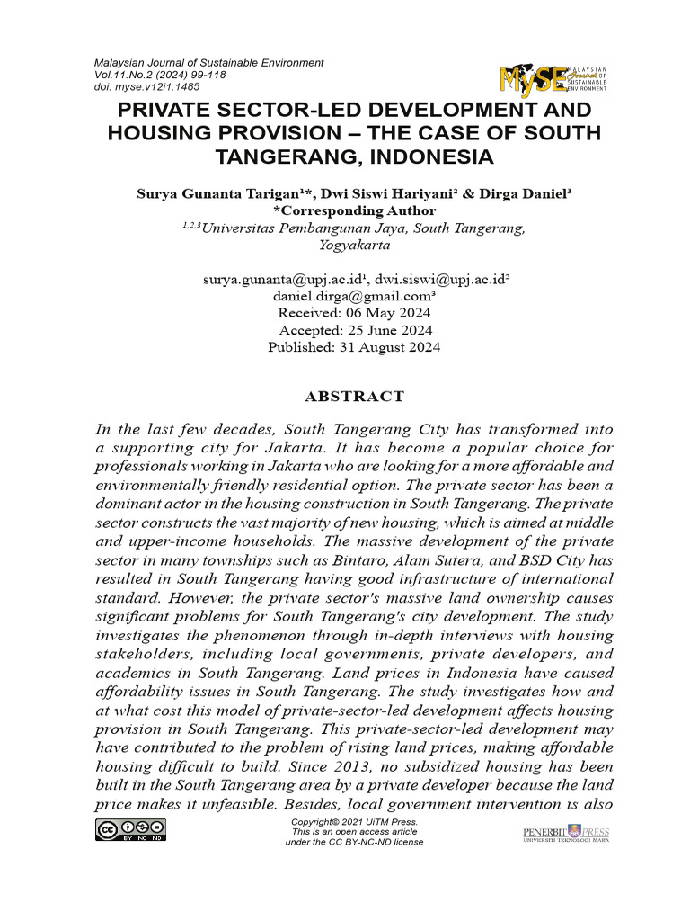 Private-Sector-Led-Development-And-Housing-Provision (Case Study South ...