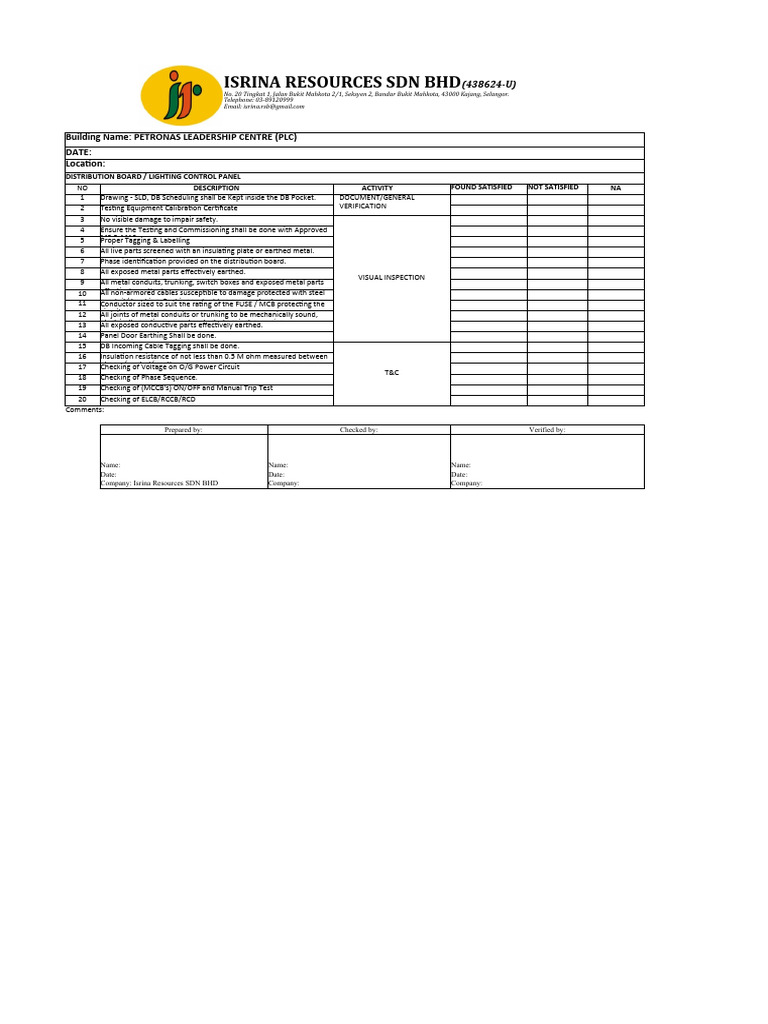 PETRONAS Leadership Centre DB Inspection Report | PDF | Building ...