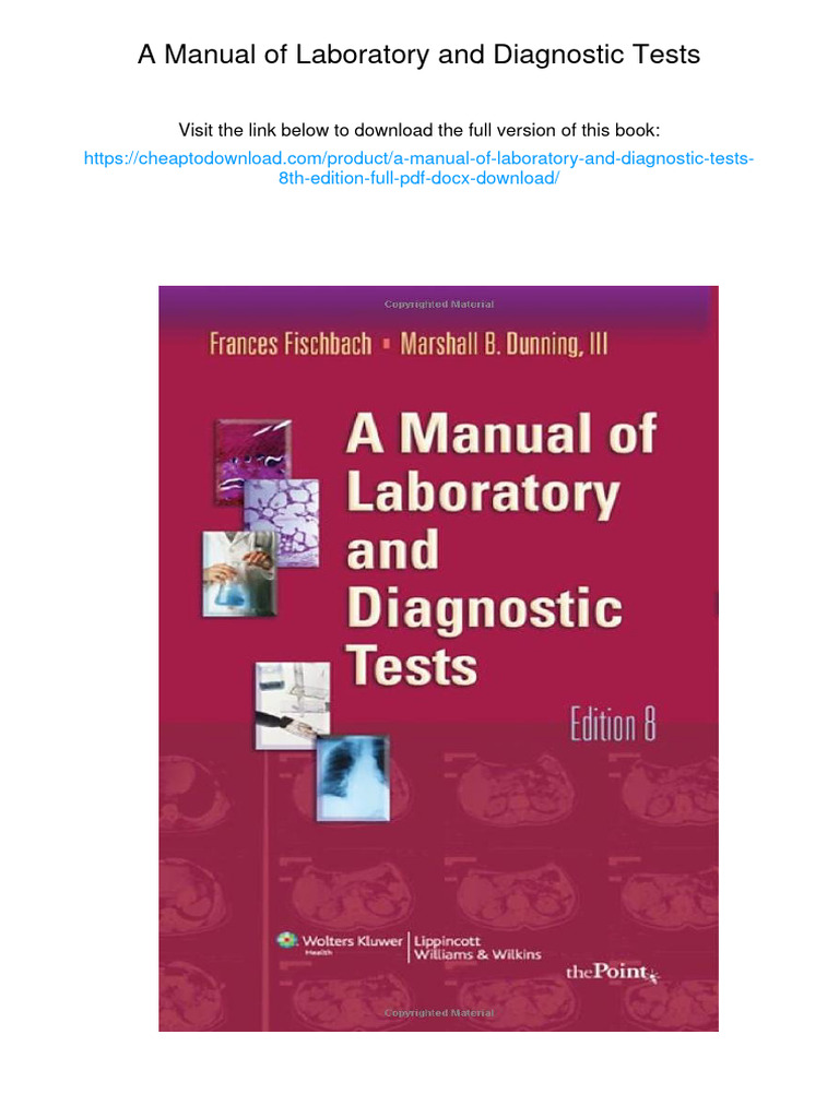 A Manual of Laboratory and Diagnostic Tests. 8th Edition. ISBN ...