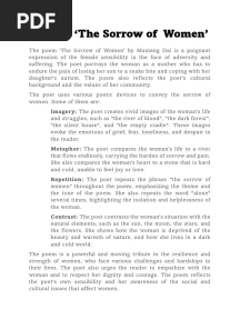 Poem - The Sorrow of Women
