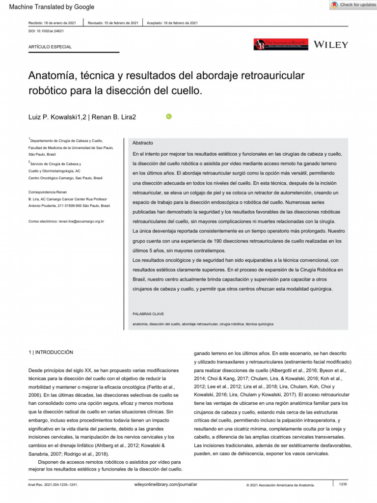 The Anatomical Record - 2021 - Kowalski - Anatomy Technique and Results ...