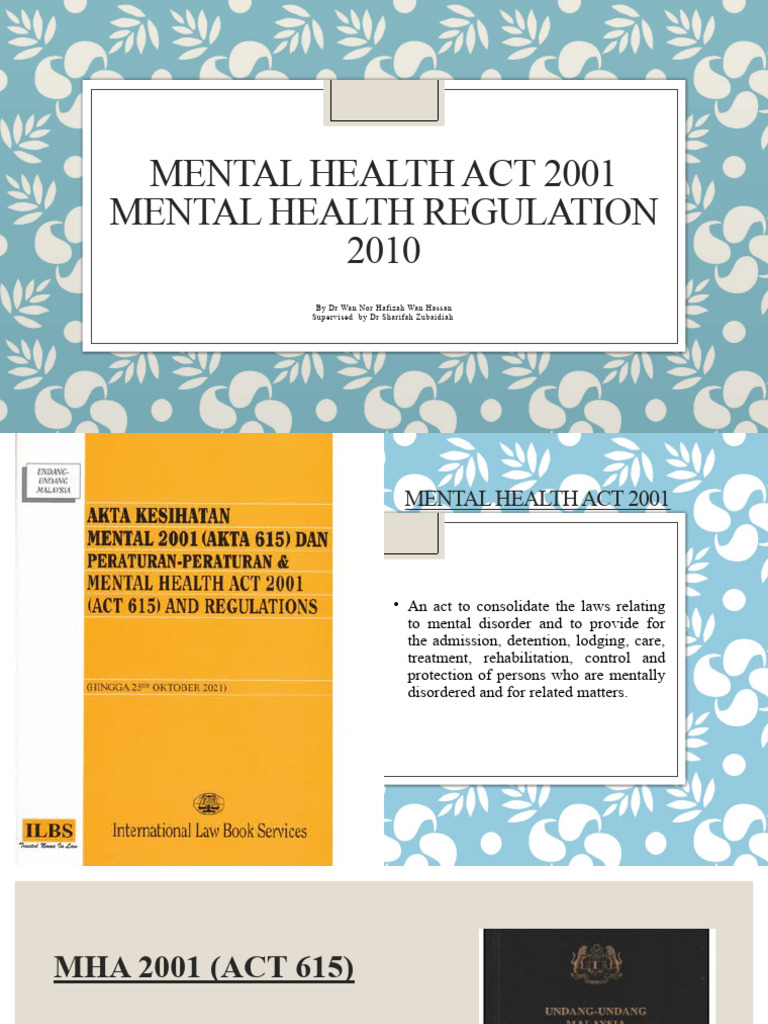 Mental Health Act and Regulations Overview | PDF | Psychiatry ...