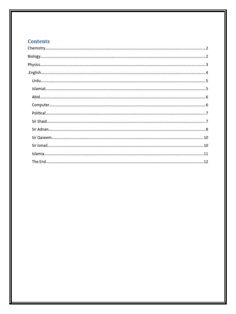 Subject Overview and Formatting Guide | PDF | Page Layout | Document