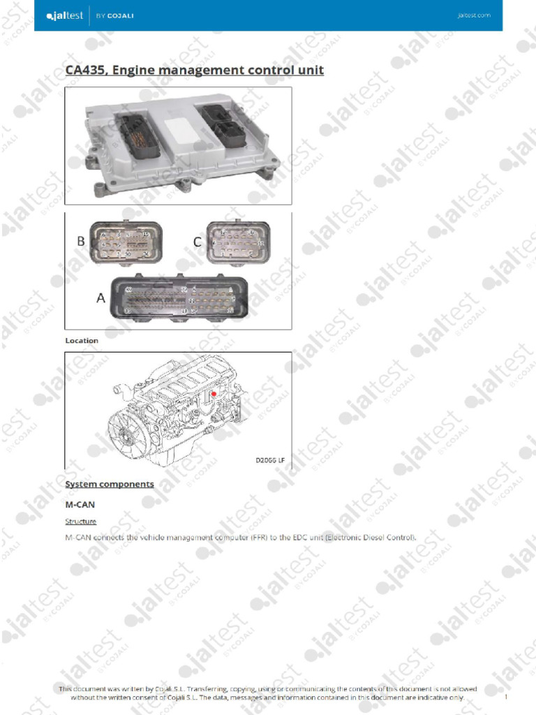 CA435, Engine Management Control Unit | PDF