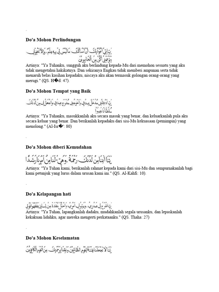 Doa Memohon Kemudahan dan Kelapangan | PDF | Kajian Bahasa Asing | Hukum
