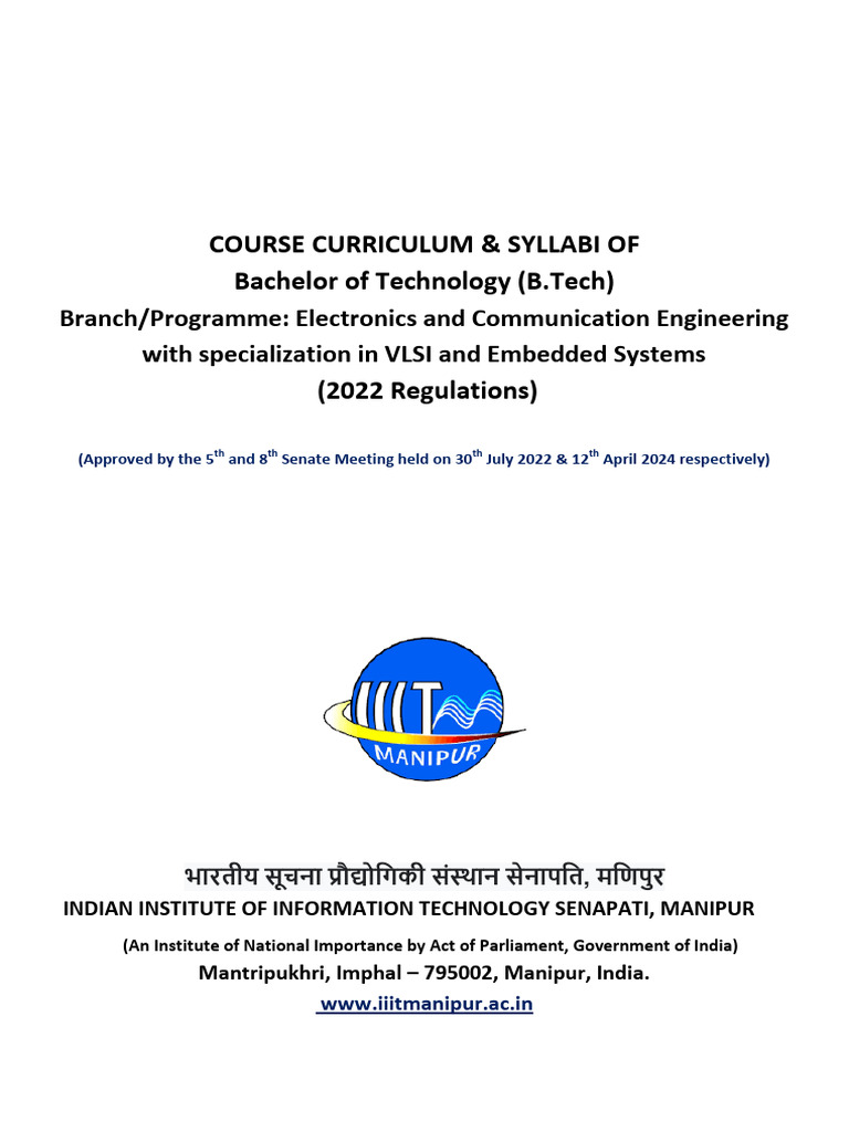 B.Tech Electronics & Communication Curriculum | PDF | Derivative ...