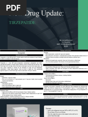 Tirzepatide: Dosage, Risks, and Benefits | PDF | Medical Treatments