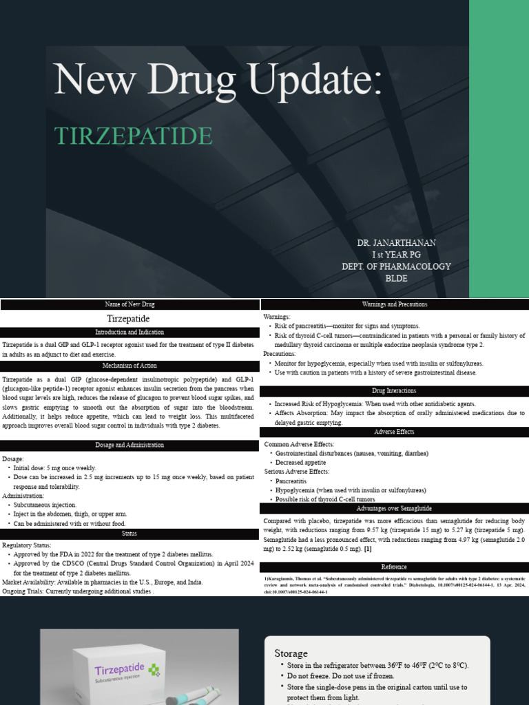 tirzepatide pronounce Tirzepatide: Dosage, Risks, and Benefits | PDF | Medical Treatments