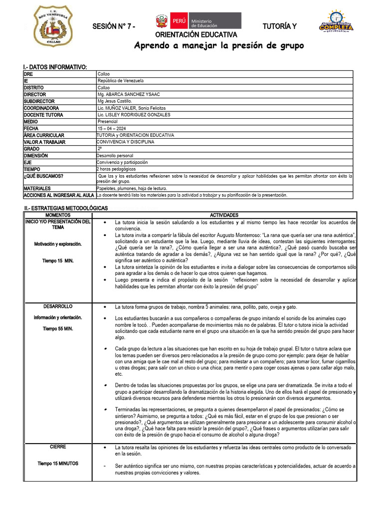 Sesion 7 | PDF | Crecimiento personal y profesional | Relaciones ...