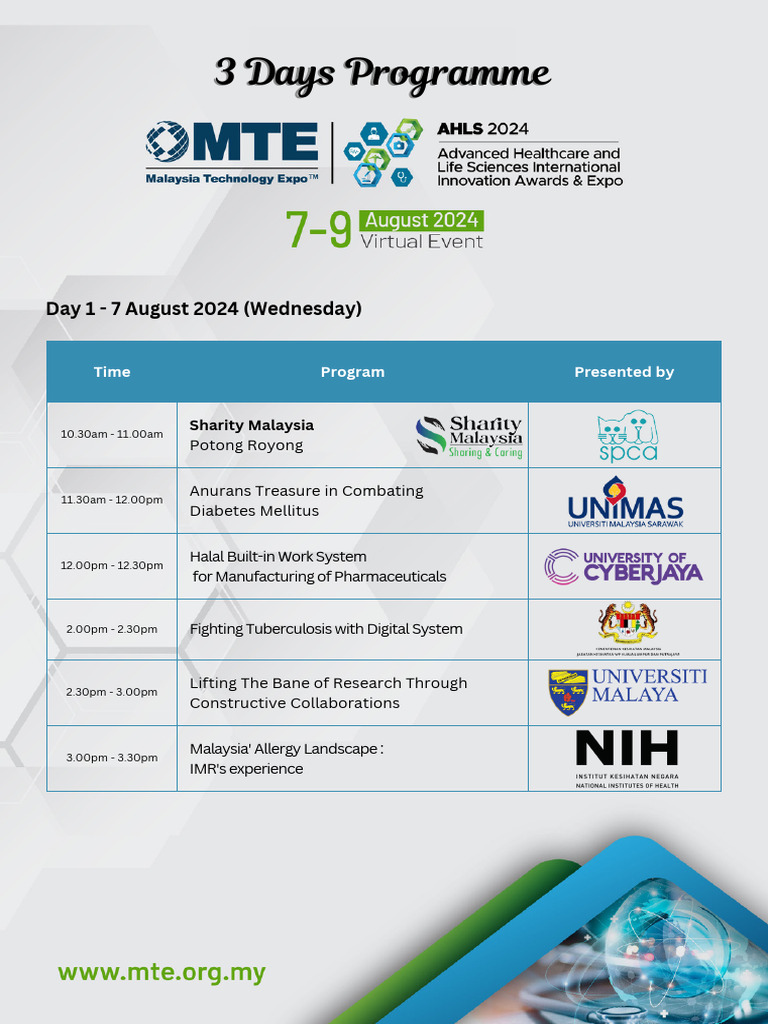 MTE AHLS 2024 3 Days Programme | PDF