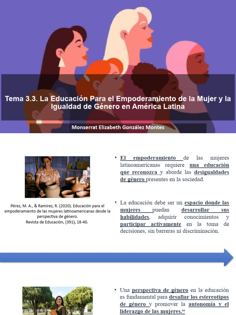 Tema 3.3. La Educación para El Empoderamiento de La Mujer y La Igualdad ...