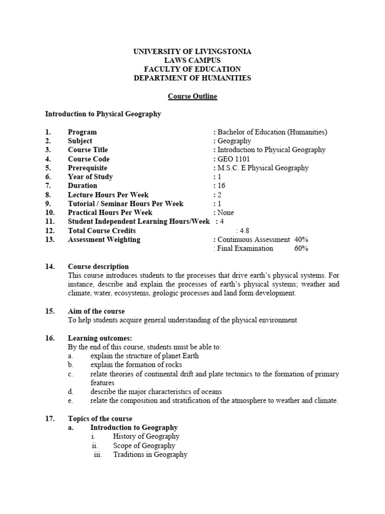 Intro to Physical Geography Course Notes | PDF | Earth Sciences | Geography