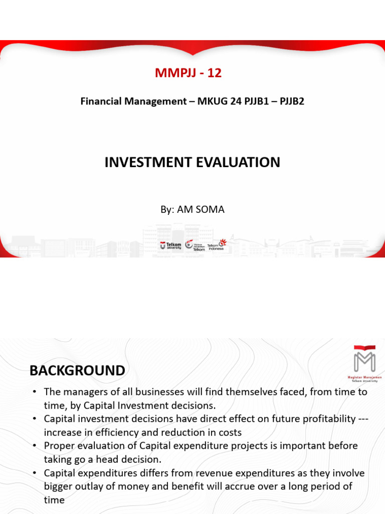 Capital Investment Evaluation Methods | PDF | Discounted Cash Flow ...