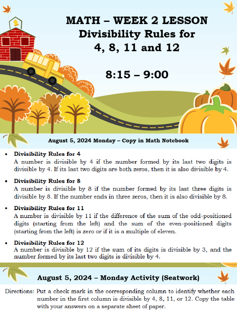 Math 5 Week 2 Lesson | PDF