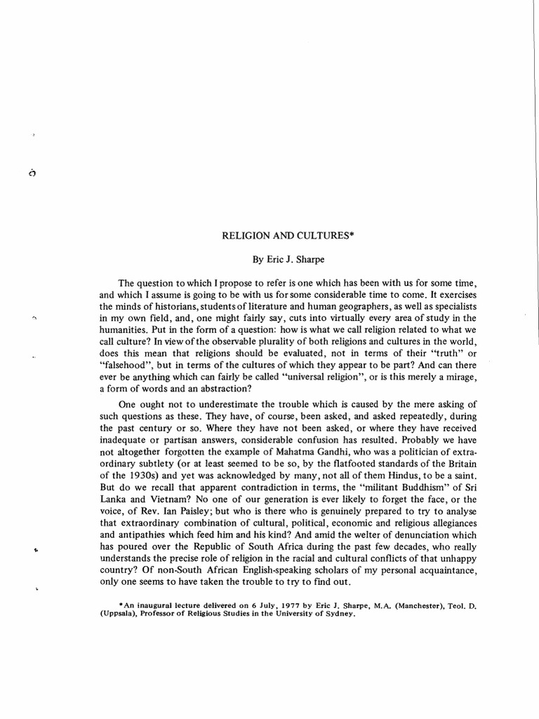 Religion and Culture Interconnections | PDF | Religious Studies ...