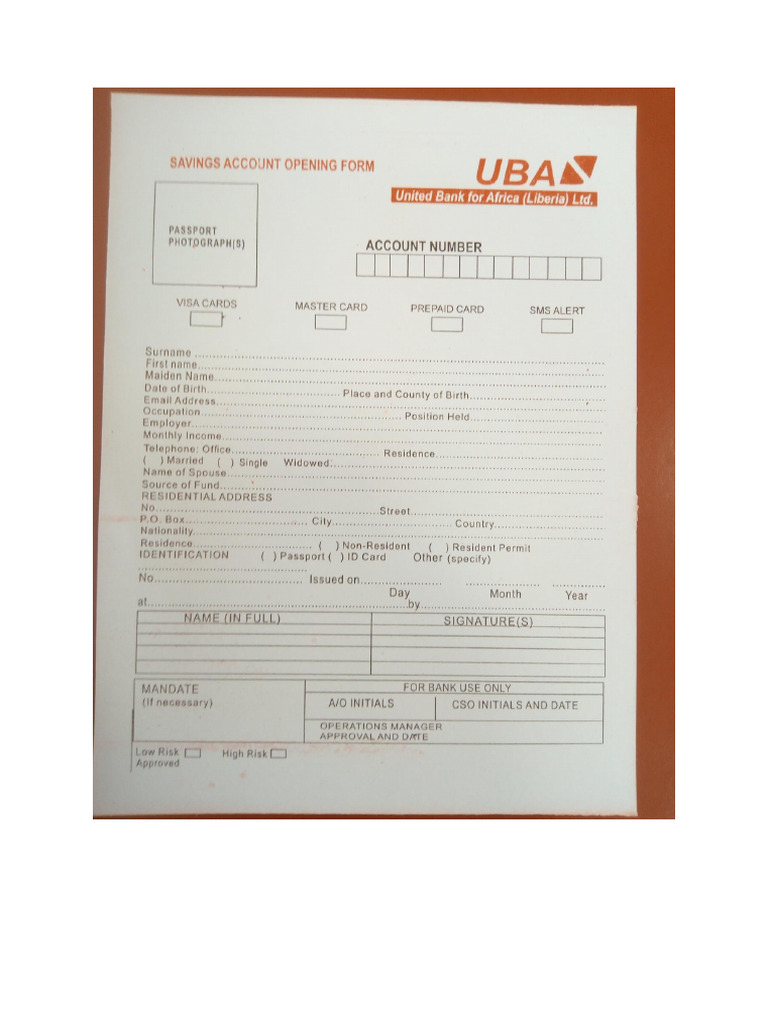 Savings Account Opening Package 2 Pdf