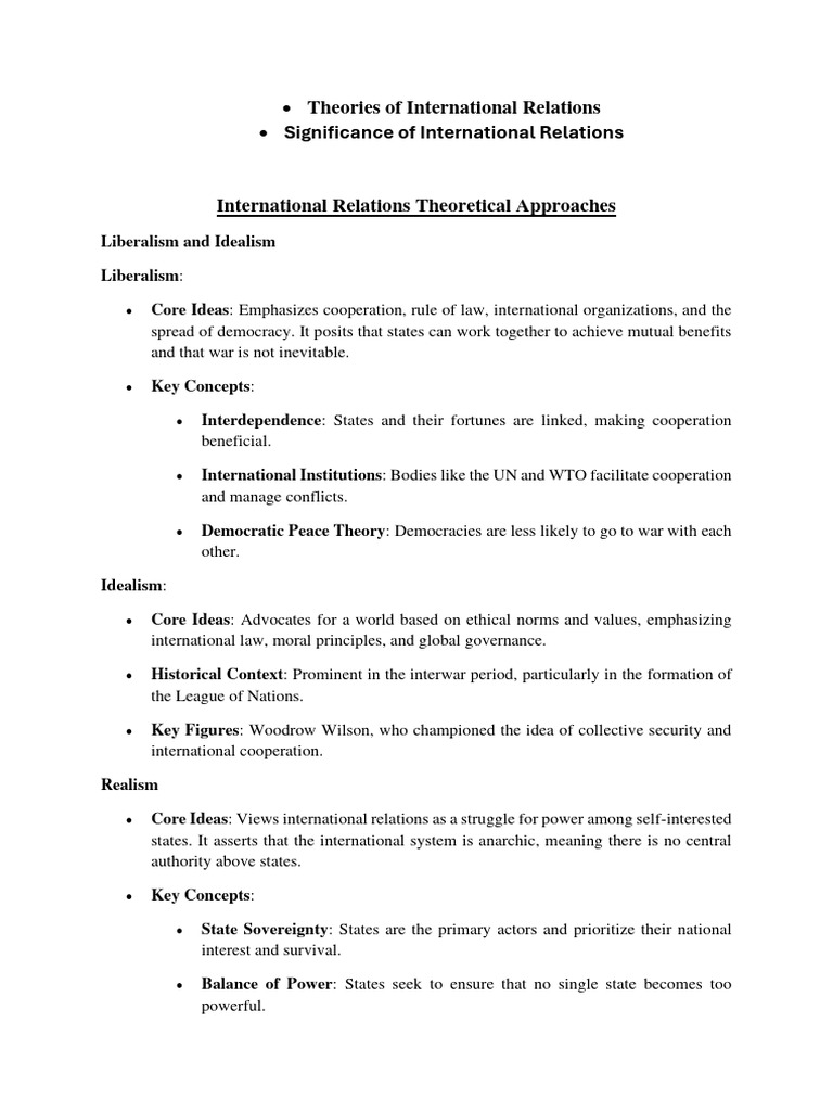Lecture 3 | PDF | International Relations | Political Science