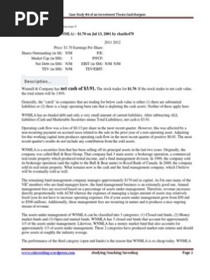Case Study 4 Clear Investment Thesis Winmill_cash Bargain