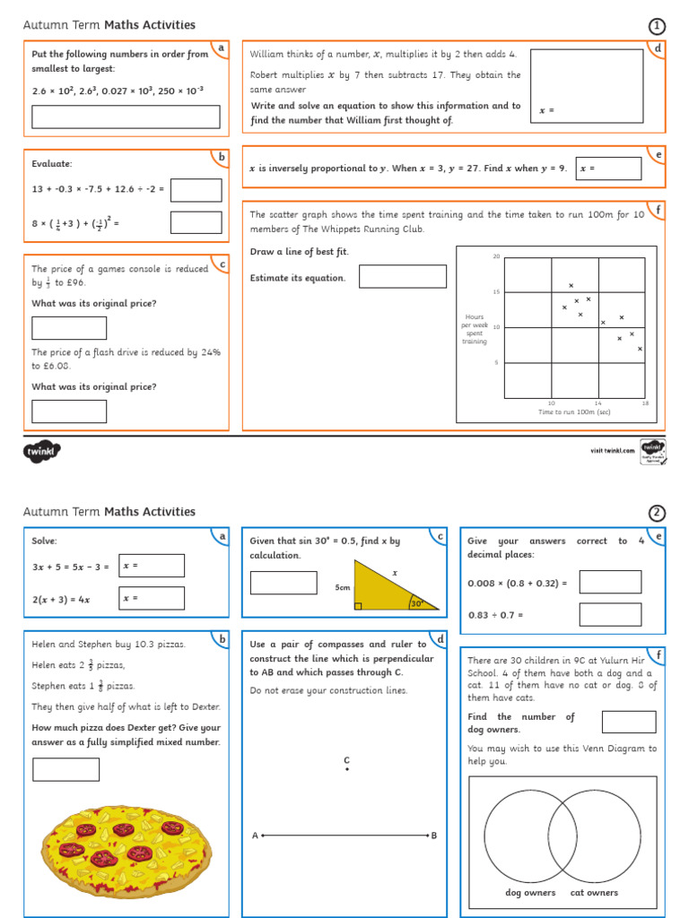 5 half term 1 highest ability maths activity mats pdf euclidean