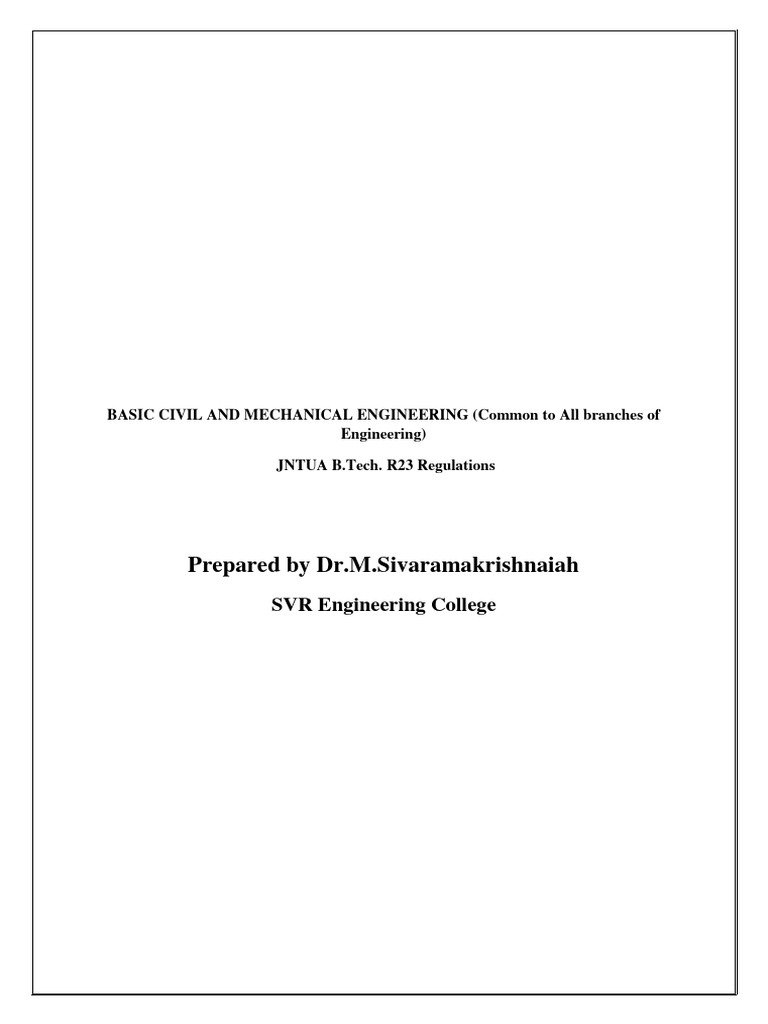 Basic Mechanical Engineering Overview | PDF | Piston | Construction
