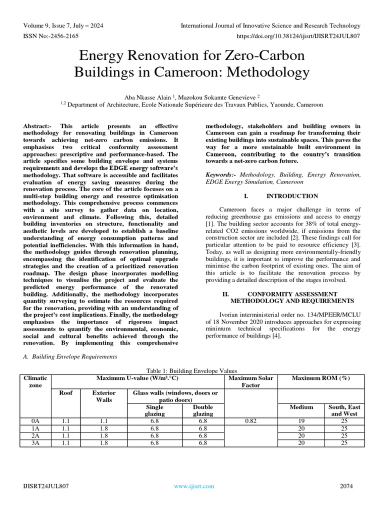 Picture Idea: Zero Carbon Building Renovation In Cameroon Pdf